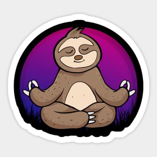 Yoga Sloth Sticker